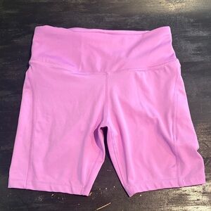 Nike Women's High-Waist Bike Shorts in Lilac Pink